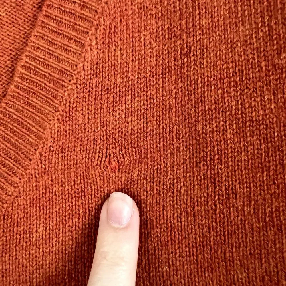 LL Bean Sweater Vest Mens‎ XXL 100% Cashmere Burnt Orange Classic Preppy